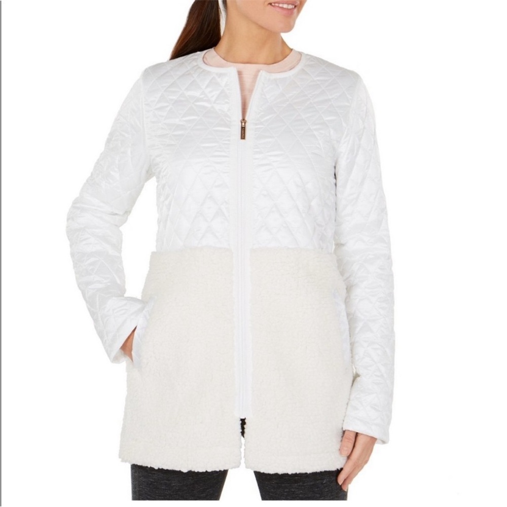 CALVIN KLEIN Women's Performance Plus Faux Sherpa Quilted Jacket